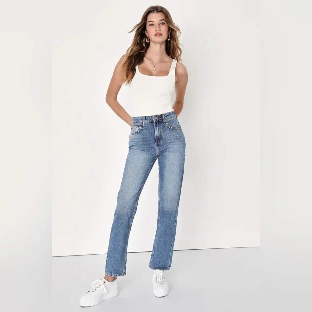We The Free The Pacifica Straight Leg Slim Denim Jeans Blue 31 OB1542180
